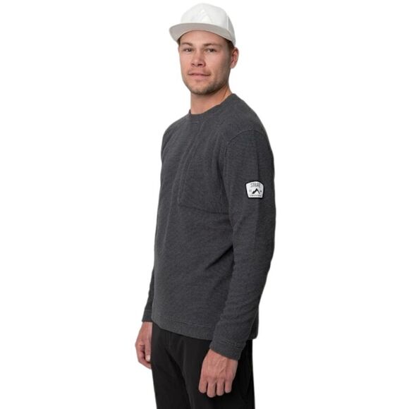 Strafe Tech Crew Fleece Grey & Black Stripes Long Sleeve Sweatshirt Mens Size S - Picture 4 of 14